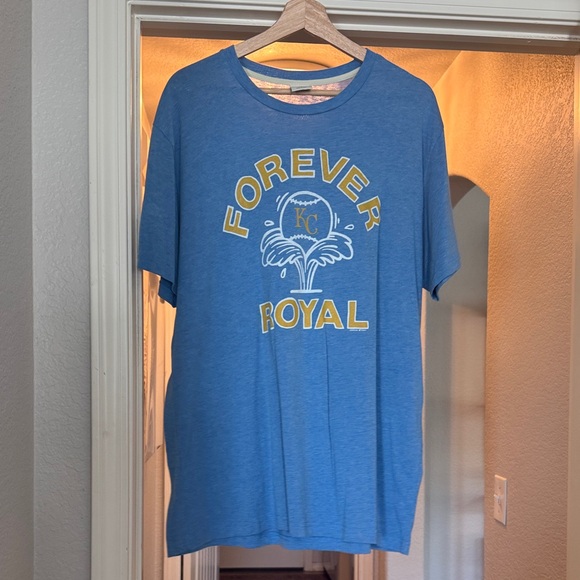 HOMAGE Blue 'Forever Royal' Short Sleeve Tee KANSAS CITY ROYALS - Picture 1 of 3
